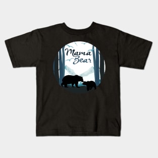 Mama Bear with Baby Cub in the Mountains Kids T-Shirt
